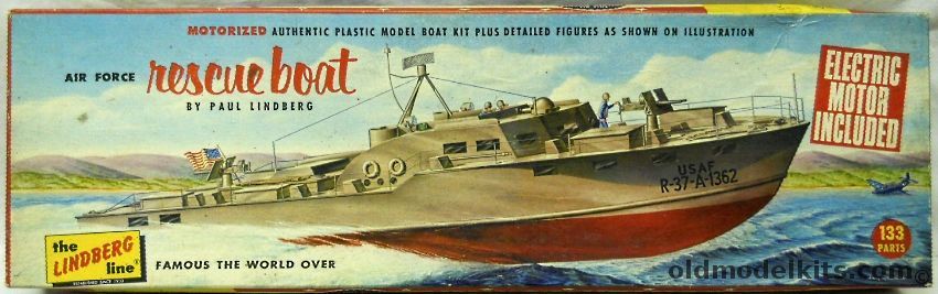 Lindberg 1/72 Air Force Rescue Boat Motorized, 706M-198 plastic model kit